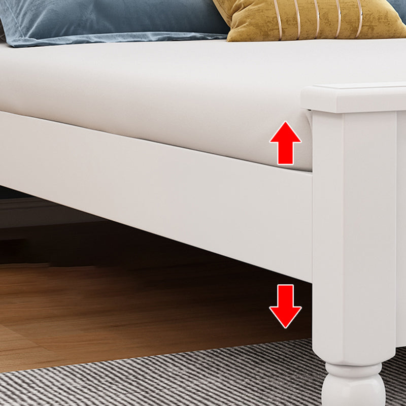 Letto standard in legno massiccio letto bianco contemporaneo con testiera