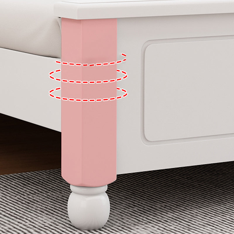 Letto standard in legno massiccio letto bianco contemporaneo con testiera