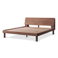 Solid Wood Standard Bed Contemporary Bed with Rectangular Headboard