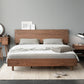 Solid Wood Standard Bed Contemporary Bed with Rectangular Headboard