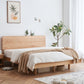 Solid Wood Standard Bed Contemporary Bed with Rectangular Headboard