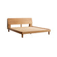 Solid Wood Standard Bed Contemporary Bed with Rectangular Headboard