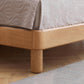 Solid Wood Standard Bed Contemporary Bed with Rectangular Headboard