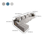 Contemporary Pillow Top Arm Sectional Couch  Velvet Sectional sofa