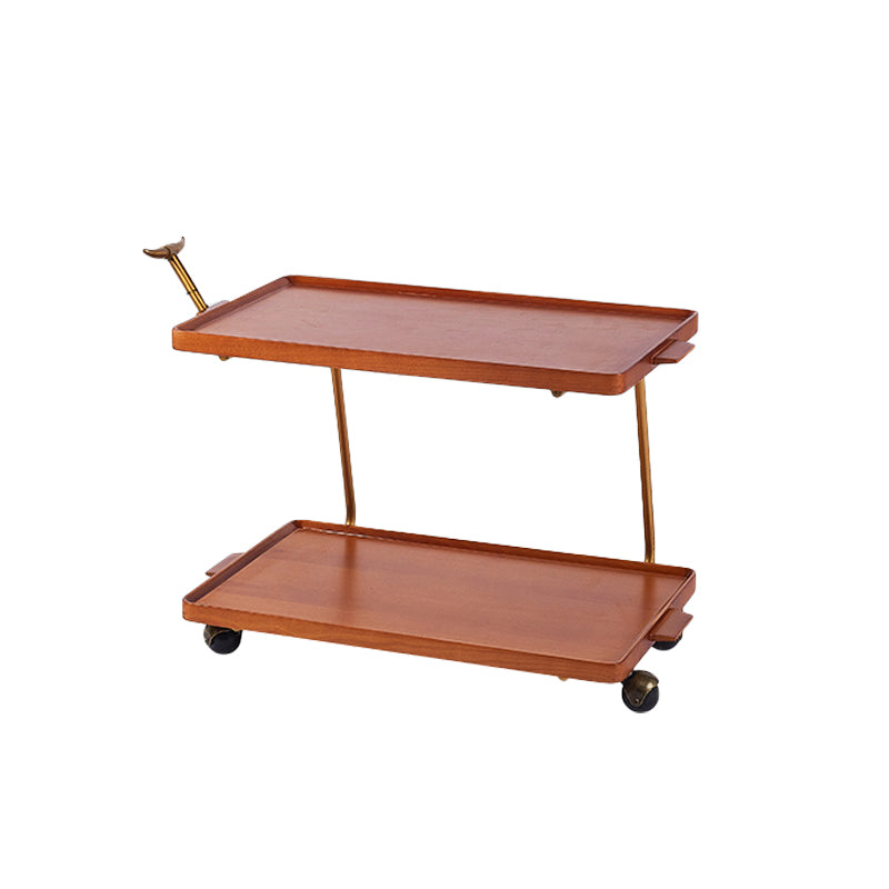 Solid Wood Sofa Side Accent Table with Shelf Rectangular Living Room Double Tier Cherry Wood 1 Clearhalo 'Coffee & Accent Tables' 'End & Side Tables' 'end_side_tables' 'furn' 'furn_end_side_tables' 'Furniture' 'Living Room Furniture' 7561840