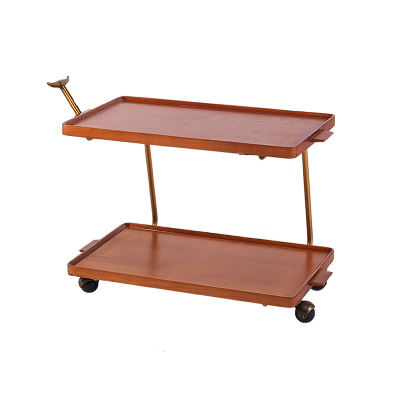 Solid Wood Sofa Side Accent Table with Shelf Rectangular Living Room Double Tier Clearhalo 'Coffee & Accent Tables' 'End & Side Tables' 'end_side_tables' 'furn' 'furn_end_side_tables' 'Furniture' 'Living Room Furniture' 7561841