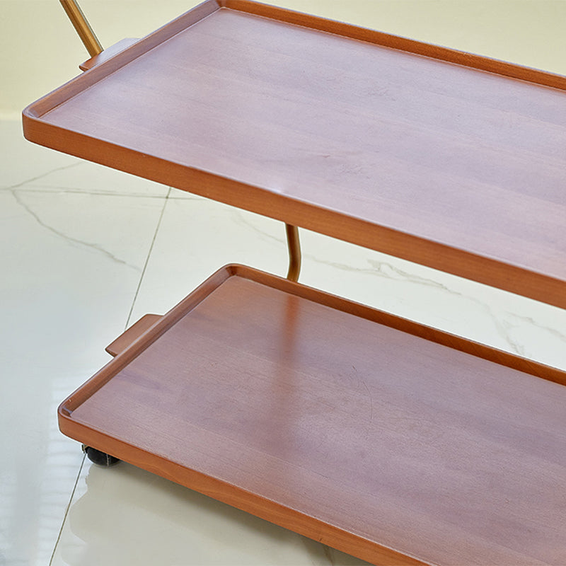 Solid Wood Sofa Side Accent Table with Shelf Rectangular Living Room Double Tier Clearhalo 'Coffee & Accent Tables' 'End & Side Tables' 'end_side_tables' 'furn' 'furn_end_side_tables' 'Furniture' 'Living Room Furniture' 7561843