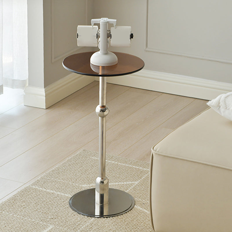 Minimalism Irregular Coffee Table Modern 21.8-In High 1 Single Cocktail Table Brown Clearhalo 'Coffee & Accent Tables' 'Coffee Tables' 'coffee_tables' 'furn' 'furn_coffee_tables' 'Furniture' 'Living Room Furniture' 7561880