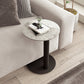 Slate Top Coffee Cocktail Table Modern Round Pedestal Coffee or End Table