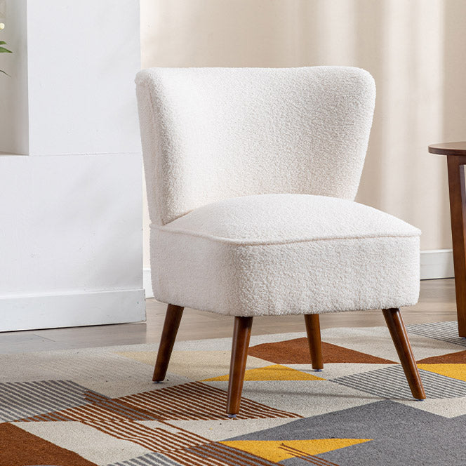 Solid Wood Side Chair Removable Slipcover Lounge Chair for Living Room