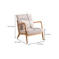 Solid Wood Side Chair Removable Slipcover Lounge Chair for Living Room