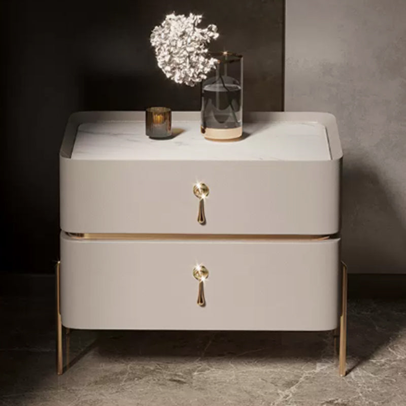 Drawer Storage Bed Nightstand Glam Bedside Cabinet for Bedroom Light Apricot 1 Piece Stone Clearhalo 'Bedroom Furniture' 'furn' 'furn_night_stand' 'Furniture' 'night_stand' 'Nightstands' 7566284