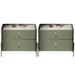 Drawer Storage Bed Nightstand Glam Bedside Cabinet for Bedroom Avocado Green 2 Piece Set Stone Clearhalo 'Bedroom Furniture' 'furn' 'furn_night_stand' 'Furniture' 'night_stand' 'Nightstands' 7566288