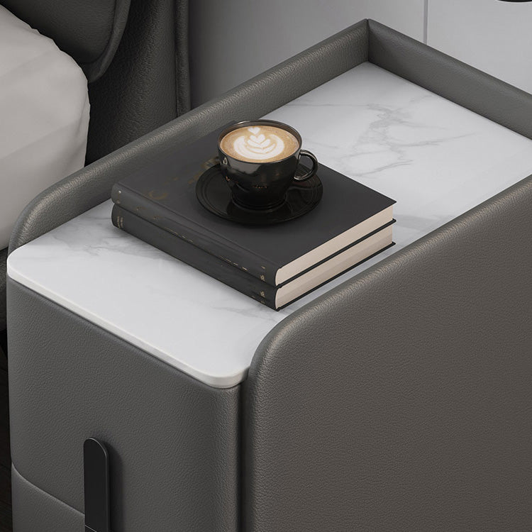 Tableuse de chevet de lit en pierre classique armoire de chevet moderne avec tiroirs