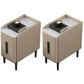 Stone Bed Nightstand Classic Modern Bedside Cabinet with Drawers