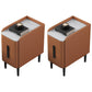 Stone Bed Nightstand Classic Modern Bedside Cabinet with Drawers