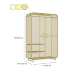 Bedroom Metal Wardrobe Industrial Style Rectangular Wardrobe Closet