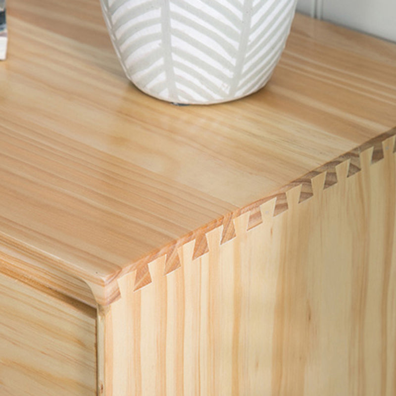 Traditional Horizontal Double Dresser Wood Storage 6 Drawers Dresser for Bedroom