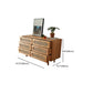 Traditional Horizontal Double Dresser Wood Storage 6 Drawers Dresser for Bedroom