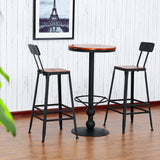 Industrial Style Home Furniture 1/3 Pcs Wood Round Table Set Clearhalo 'Bar Furniture' 'furn' 'furn_home_bar_bar_sets' 'Furniture' 'Home Bars & Bar Sets' 'home_bar_bar_sets' 'Kitchen & Dining Furniture' 7567412