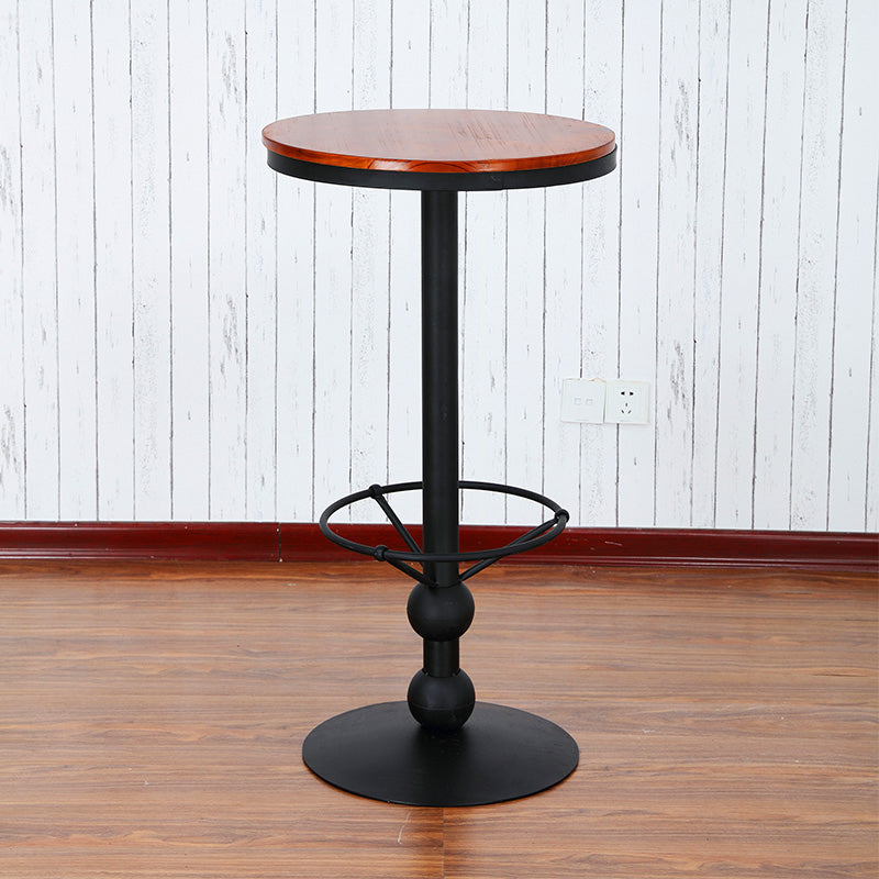Industrial Style Home Furniture 1/3 Pcs Wood Round Table Set Table Clearhalo 'Bar Furniture' 'furn' 'furn_home_bar_bar_sets' 'Furniture' 'Home Bars & Bar Sets' 'home_bar_bar_sets' 'Kitchen & Dining Furniture' 7567414