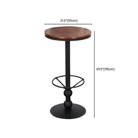 Industrial Style Home Furniture 1/3 Pcs Wood Round Table Set Clearhalo 'Bar Furniture' 'furn' 'furn_home_bar_bar_sets' 'Furniture' 'Home Bars & Bar Sets' 'home_bar_bar_sets' 'Kitchen & Dining Furniture' 7567421