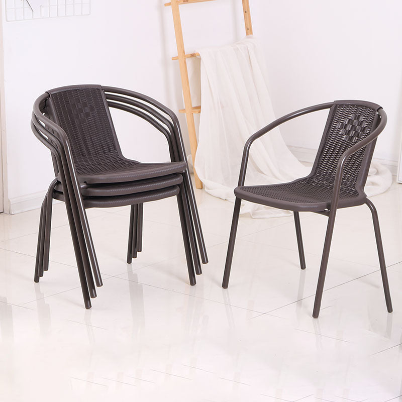 Sedia a braccio da pranzo contemporaneo gambe in metallo interno sedia da pranzo