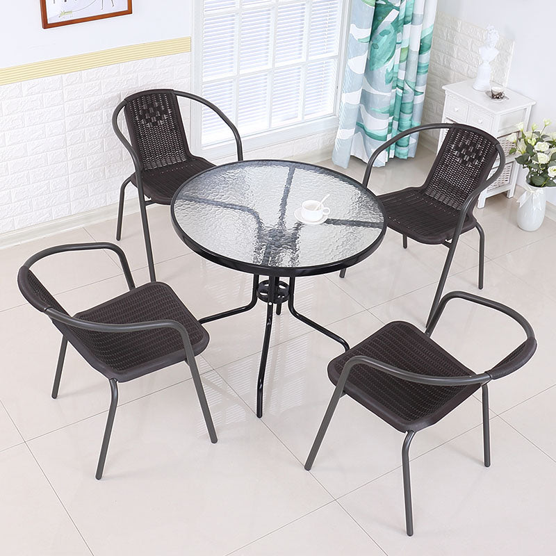 Sedia a braccio da pranzo contemporaneo gambe in metallo interno sedia da pranzo