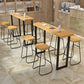 Modern 1/2/4/7 Pcs Bar Table Set Wood Rectangular Bar Set in Natural Clearhalo 'Bar Furniture' 'furn' 'furn_home_bar_bar_sets' 'Furniture' 'Home Bars & Bar Sets' 'home_bar_bar_sets' 'Kitchen & Dining Furniture' 7567601