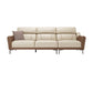 37.8 "W echt lederen vierkante arm sectionals bank, moderne Chesterfield Sectionals