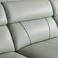 37.8 "W echt lederen vierkante arm sectionals bank, moderne Chesterfield Sectionals