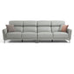 37.8 "W echt lederen vierkante arm sectionals bank, moderne Chesterfield Sectionals