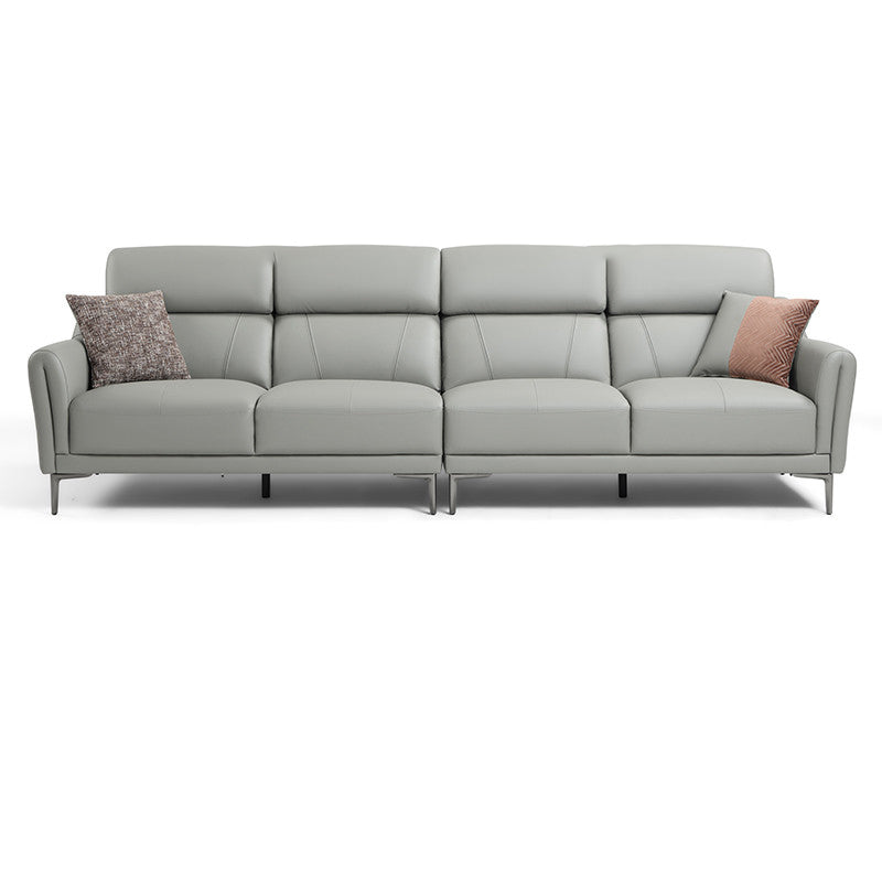 37.8 "W echt lederen vierkante arm sectionals bank, moderne Chesterfield Sectionals