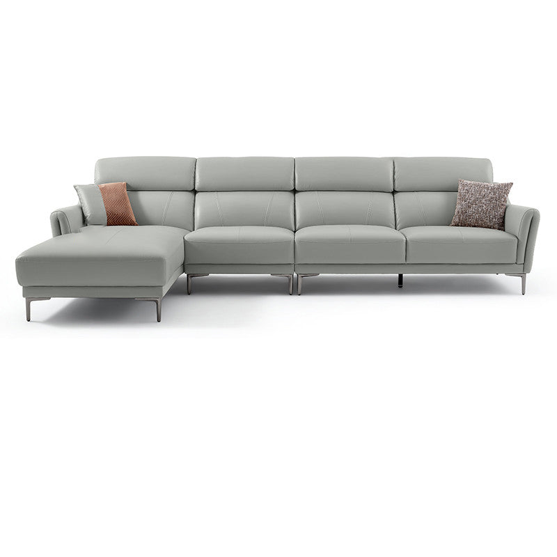 37.8 "W echt lederen vierkante arm sectionals bank, moderne Chesterfield Sectionals