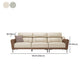 37.8 "W echt lederen vierkante arm sectionals bank, moderne Chesterfield Sectionals