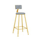 Glam Rectangle Bar Table Set 1/5 Pcs Metal Frame Bar Table with Upholstered Stools Chair(s) None Gold-grey Clearhalo 'Bar Furniture' 'furn' 'furn_home_bar_bar_sets' 'Furniture' 'Home Bars & Bar Sets' 'home_bar_bar_sets' 'Kitchen & Dining Furniture' 7567665