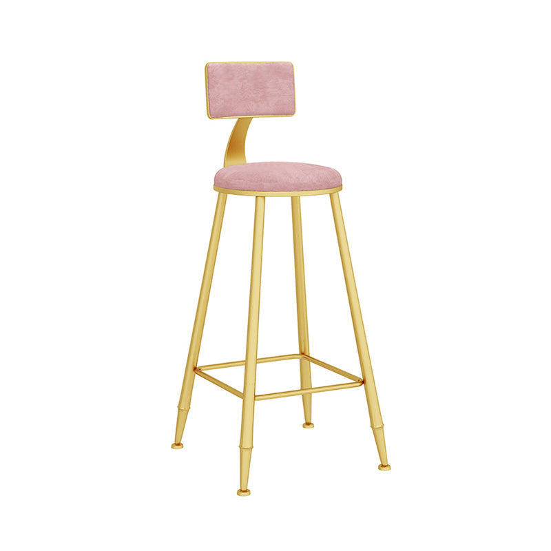 Glam Rectangle Bar Table Set 1/5 Pcs Metal Frame Bar Table with Upholstered Stools Chair(s) None Gold-Pink Clearhalo 'Bar Furniture' 'furn' 'furn_home_bar_bar_sets' 'Furniture' 'Home Bars & Bar Sets' 'home_bar_bar_sets' 'Kitchen & Dining Furniture' 7567667