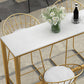 Glam Rectangle Bar Table Set 1/5 Pcs Metal Frame Bar Table with Upholstered Stools Clearhalo 'Bar Furniture' 'furn' 'furn_home_bar_bar_sets' 'Furniture' 'Home Bars & Bar Sets' 'home_bar_bar_sets' 'Kitchen & Dining Furniture' 7567672
