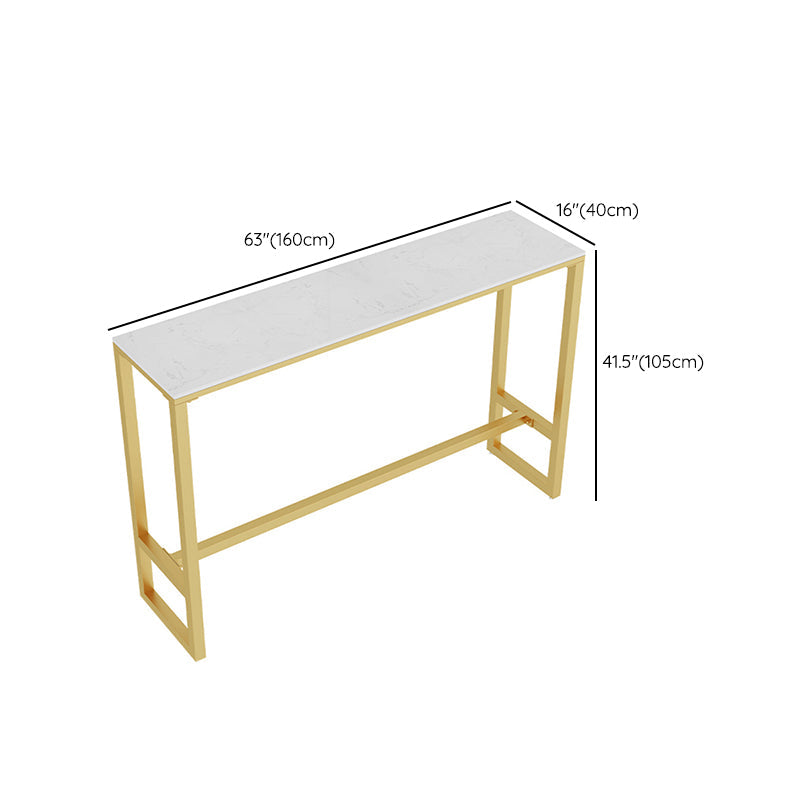 Glam Rectangle Bar Table Set 1/5 Pcs Metal Frame Bar Table with Upholstered Stools Clearhalo 'Bar Furniture' 'furn' 'furn_home_bar_bar_sets' 'Furniture' 'Home Bars & Bar Sets' 'home_bar_bar_sets' 'Kitchen & Dining Furniture' 7567680