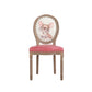 French Country Upholstered Armless Chair Home Solid Wood Dining Chair Pink 1 Piece Clearhalo 'Dining Chairs' 'Dining Tables & Seating' 'dining_chair' 'furn' 'furn_dining_chair' 'Furniture' 'Kitchen & Dining Furniture' 7567735