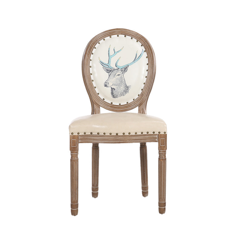 French Country Upholstered Armless Chair Home Solid Wood Dining Chair Yellow 1 Piece Clearhalo 'Dining Chairs' 'Dining Tables & Seating' 'dining_chair' 'furn' 'furn_dining_chair' 'Furniture' 'Kitchen & Dining Furniture' 7567748