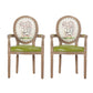 French Country Upholstered Armless Chair Home Solid Wood Dining Chair Light Green 2 Piece Set Clearhalo 'Dining Chairs' 'Dining Tables & Seating' 'dining_chair' 'furn' 'furn_dining_chair' 'Furniture' 'Kitchen & Dining Furniture' 7567755