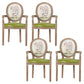 French Country Upholstered Armless Chair Home Solid Wood Dining Chair Light Green 4 Piece Set Clearhalo 'Dining Chairs' 'Dining Tables & Seating' 'dining_chair' 'furn' 'furn_dining_chair' 'Furniture' 'Kitchen & Dining Furniture' 7567756