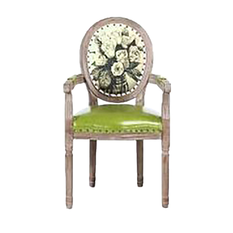 French Country Upholstered Armless Chair Home Solid Wood Dining Chair Turquoise 1 Piece Clearhalo 'Dining Chairs' 'Dining Tables & Seating' 'dining_chair' 'furn' 'furn_dining_chair' 'Furniture' 'Kitchen & Dining Furniture' 7567779