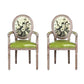 French Country Upholstered Armless Chair Home Solid Wood Dining Chair Turquoise 2 Piece Set Clearhalo 'Dining Chairs' 'Dining Tables & Seating' 'dining_chair' 'furn' 'furn_dining_chair' 'Furniture' 'Kitchen & Dining Furniture' 7567780