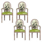 French Country Upholstered Armless Chair Home Solid Wood Dining Chair Turquoise 4 Piece Set Clearhalo 'Dining Chairs' 'Dining Tables & Seating' 'dining_chair' 'furn' 'furn_dining_chair' 'Furniture' 'Kitchen & Dining Furniture' 7567781