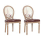 French Country Upholstered Armless Chair Home Solid Wood Dining Chair Brown White 2 Piece Set Clearhalo 'Dining Chairs' 'Dining Tables & Seating' 'dining_chair' 'furn' 'furn_dining_chair' 'Furniture' 'Kitchen & Dining Furniture' 7567785