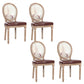French Country Upholstered Armless Chair Home Solid Wood Dining Chair Brown White 4 Piece Set Clearhalo 'Dining Chairs' 'Dining Tables & Seating' 'dining_chair' 'furn' 'furn_dining_chair' 'Furniture' 'Kitchen & Dining Furniture' 7567786