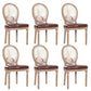 French Country Upholstered Armless Chair Home Solid Wood Dining Chair Brown White 6 Piece Set Clearhalo 'Dining Chairs' 'Dining Tables & Seating' 'dining_chair' 'furn' 'furn_dining_chair' 'Furniture' 'Kitchen & Dining Furniture' 7567787
