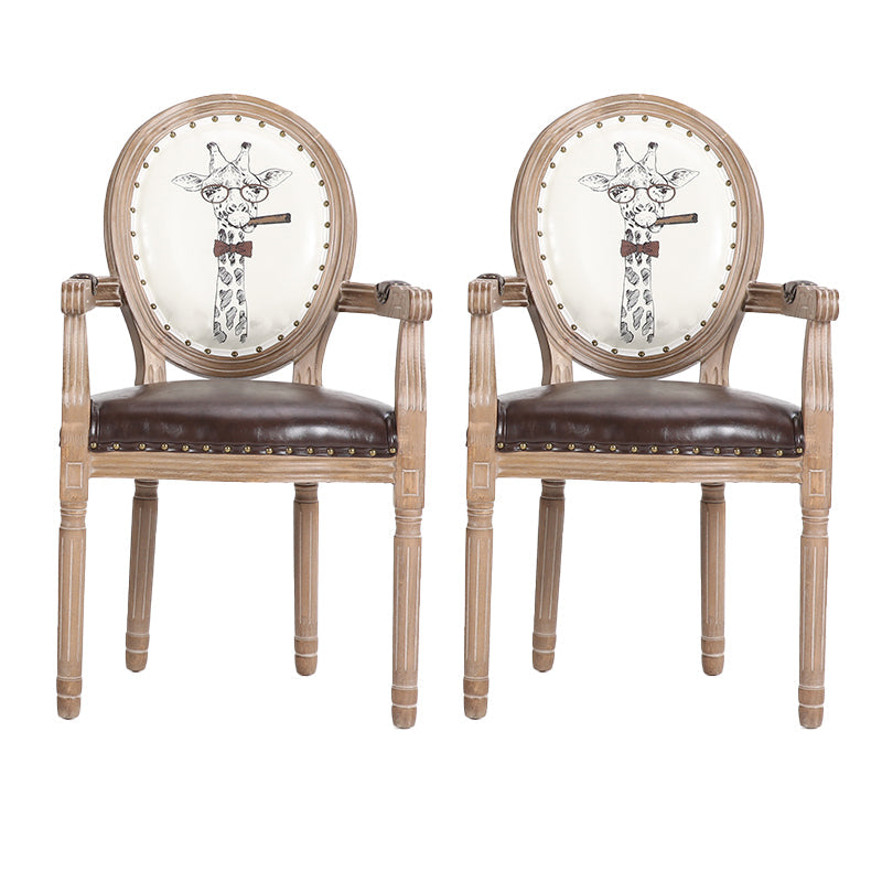 French Country Upholstered Armless Chair Home Solid Wood Dining Chair Black 2 Piece Set Clearhalo 'Dining Chairs' 'Dining Tables & Seating' 'dining_chair' 'furn' 'furn_dining_chair' 'Furniture' 'Kitchen & Dining Furniture' 7567790